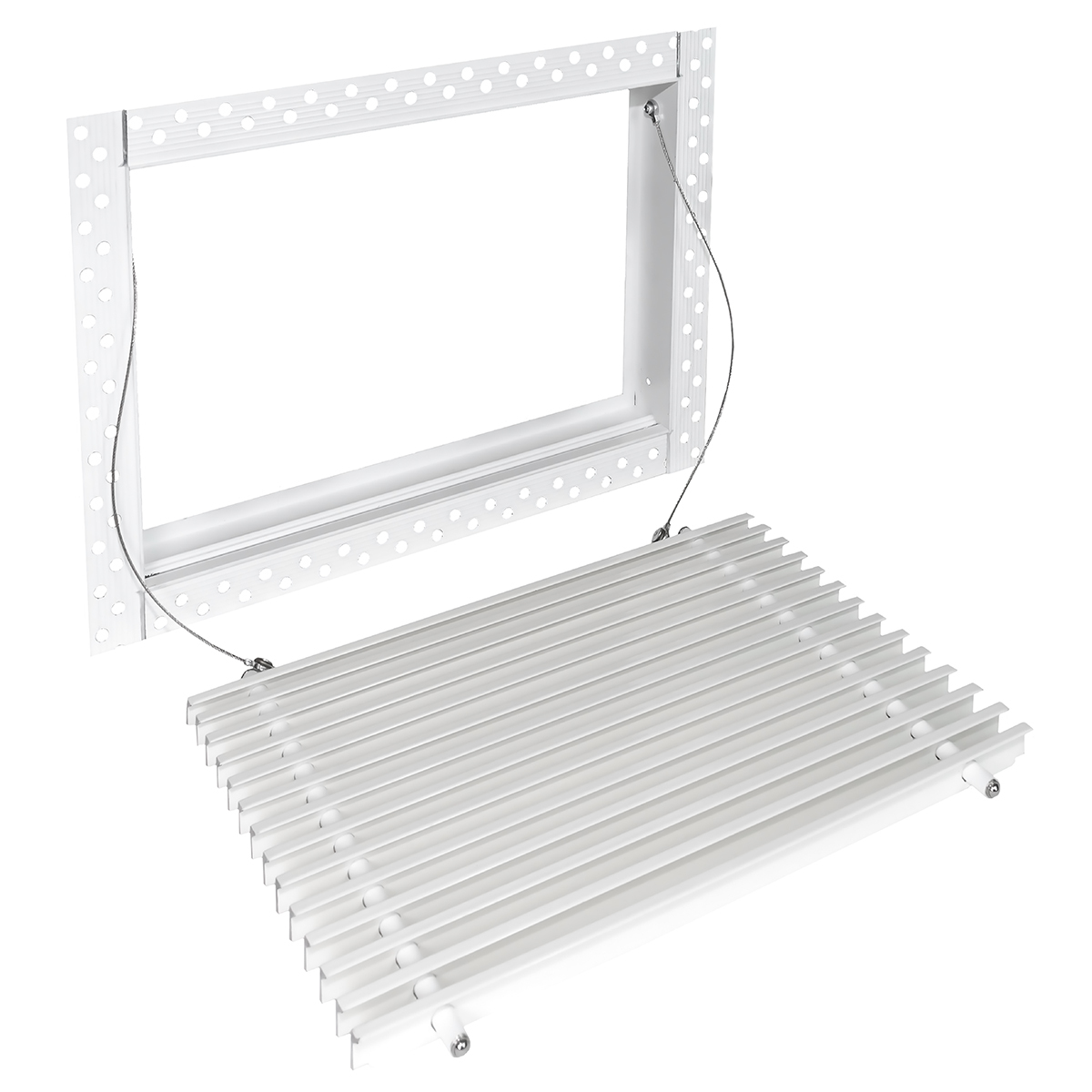 Дизайнерская съемная решетка для скрытого монтажа Brofer FUTURE-15 300x150 белая