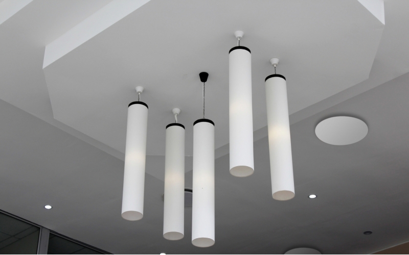 Анемостат со стеклянной внешней частью FOZA D 160 мм. Матовое стекло. Чёрный круг. RAL 9005